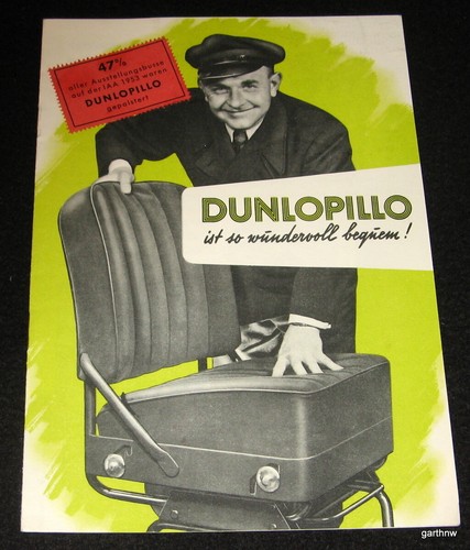 Dunlopillo 1953 sales catalog - dunlopillo,
