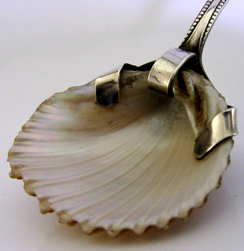 Antique sterling silver shell - antique,
