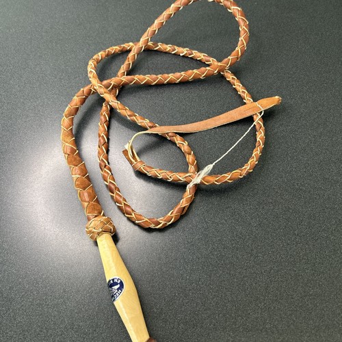 Leather braid bull whip - braid, 8