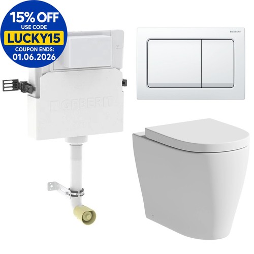 Rimless back wall toilet - rimless, to
