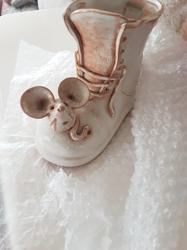 Vintage mouse boot ornament - vintage,