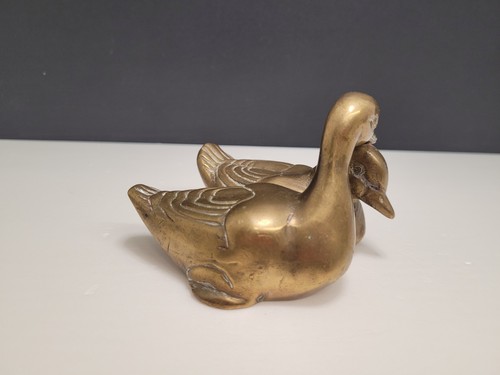 Vintage brass duck pair - pair, of