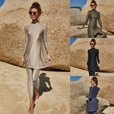 Women Islamic Muslim Swim Costume Modest Full Cover Swimwear Swimming Burkini