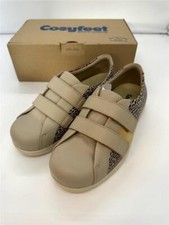 Cosyfeet Womens Shoe Ali Wide Fit 6E Width Stone Cheetah UK Size 6 Roomy