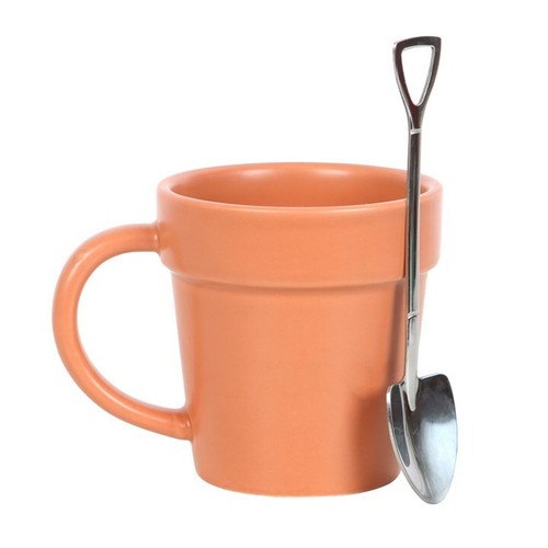 Plain plant pot ceramic - ceramic, coffee