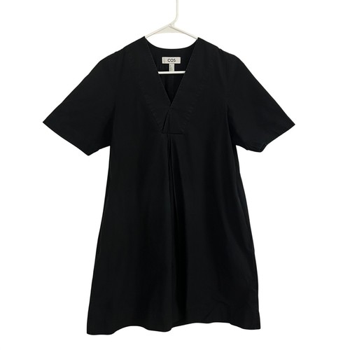 Cos womens black - v-neck, poplin