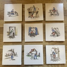 Reclaimed Ceramic Vintage Tiles 4” x 4”