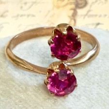 Size 10 - Fabulous Vintage 583 14k Rose Gold Ring - East European USSR Era #1592