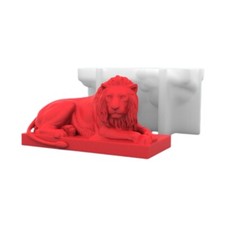 Lion Statue Silicone Mold for Making Lion Concrete Molds Diy Craft Supply