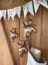Vintage Brass Teddy Bear Hooks