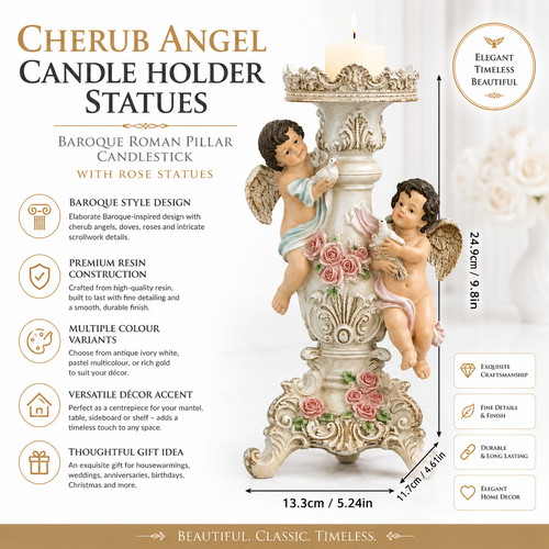 Vintage angel cherub candle - angel,