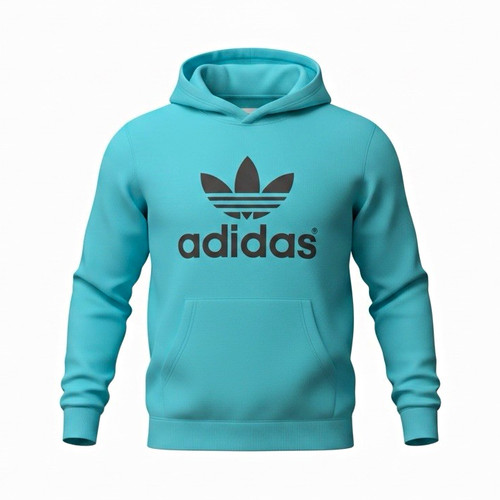 Bright blue adidas hoodie - blue,