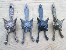 CAST IRON FOX HEAD  DOOR KNOCKER VINTAGE RETRO STYLE COUNTRY COTTAGE