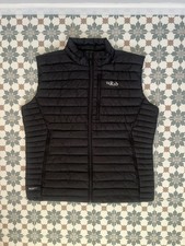 Rab Mens Microlight Vest Down Zip Gilet Quantum Pertex Nikwax - XXL 2XL - Black