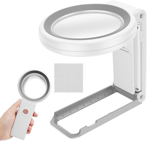 Magnifying glass with light - magnifying,