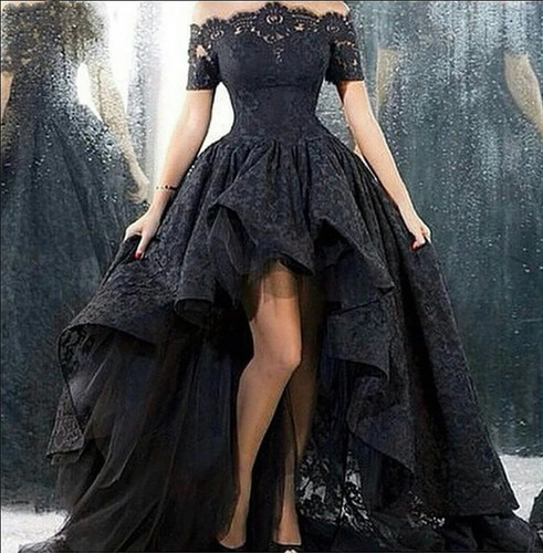 Black gothic wedding dress - wedding,