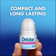 Say goodbye to excessive sweating with the Driclor Antiperspirant Roll-On. At 20
