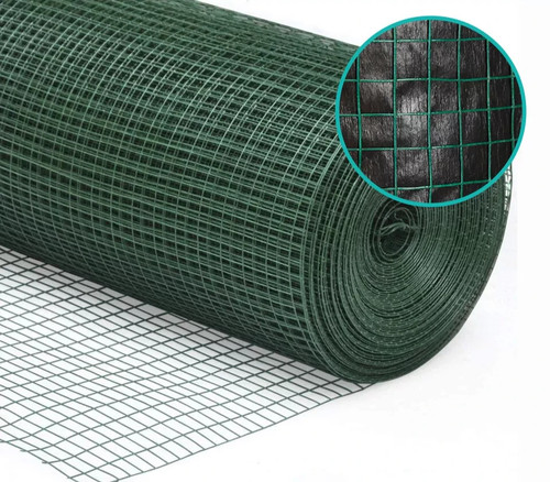 Green square pvc coat mesh - square,