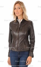 Women Brown Leather Jacket