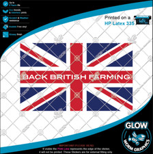 Back British Farming Tractor Agri UK Car Van Bumper Window Sticker Vinyl Decal