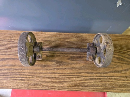 Antique cast iron - factory, cart