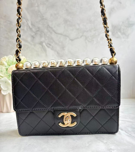 Chanel flap bag - flap, pearl