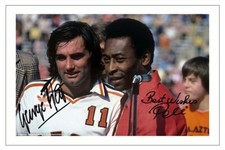 GEORGE BEST & PELE Signed Autograph PHOTO Signature Fan Gift Print Soccer