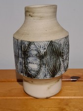 Lovely Carn Cornish Art Pottery Vase - Signed By John Beusmans