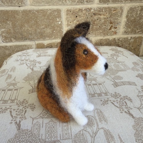 Handmade needle felted - needle, rough
