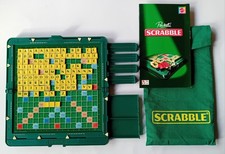 Scrabble Game Pocket Magnetic Travel Hardcase in Bag by Mattel