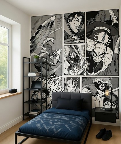Marvel bedroom wallpaper roll - marvel,