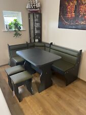 KITCHEN DINING CORNER SEATING BENCH TABLE 2 STOOLS WITH STORAGE