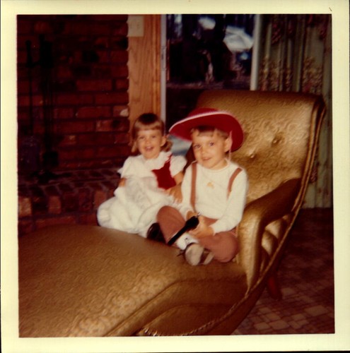 Vintage found photograph kids - ,