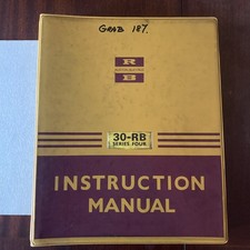 RUSTON BUCYRUS 30-RB SERIES 4 EXCAVATOR ORIGINAL INSTRUCTION MANUAL