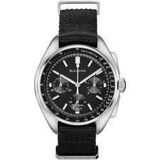 Bulova Lunar Pilot Special Edition Mens Chronograph Nylon Strap Watch 96A225