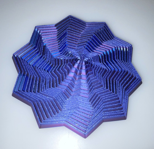 Blue plastic geometric pyramid - plastic,