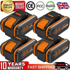 4-1X 8.0Ah For Worx 20V Li-Ion