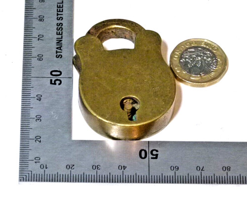 Brass padlock key antique - brass,