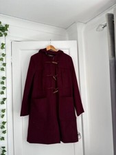 ASOS Burgundy Wool Duffle Coat