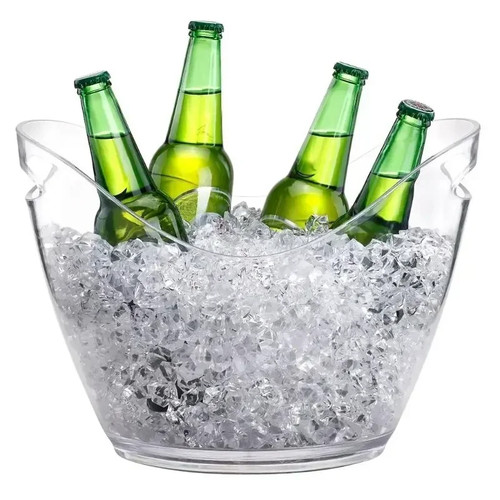 Clear plastic ice bucket - clear,