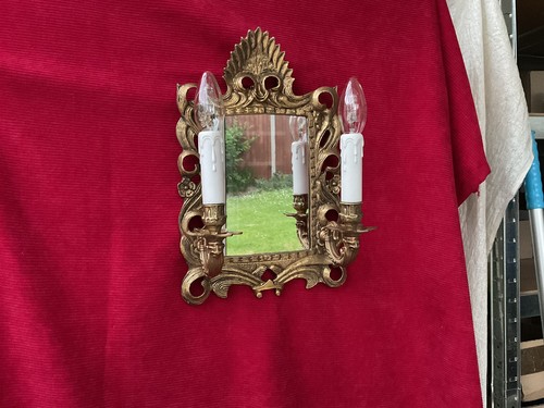 Vintage french mirror sconces - french,