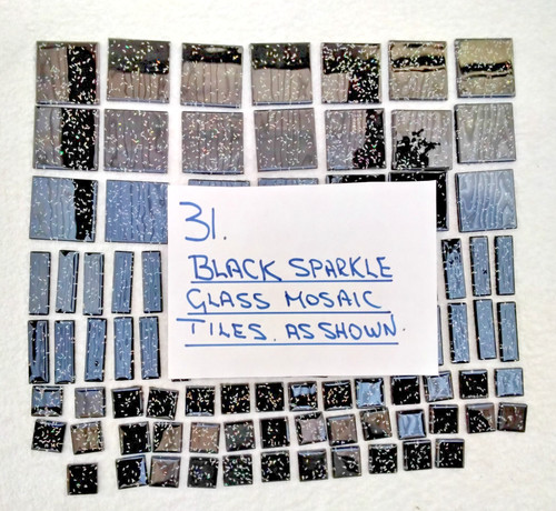 Mosaic tiles glass black - mosaic,