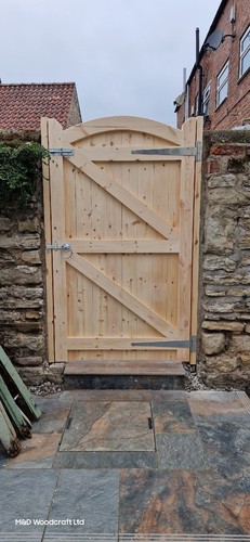 Wooden garden gate arched - garden, top