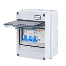 2 Way Consumer Unit fuse box & MCB Circuit Breakers Isolator Shed Garage Caravan