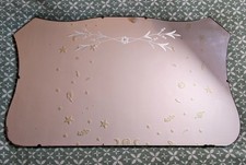 Vintage mirror overmantel - mirror,