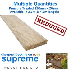 Treated Timber Decking 120mm x