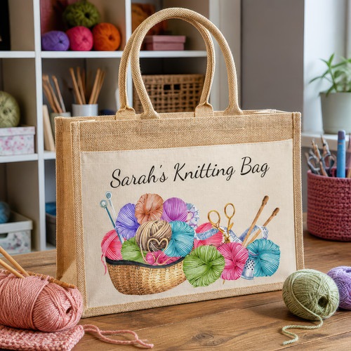 Personalised knitting jute - knitting,