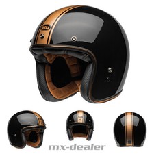 Bell Helmets Open Face Helmet Custom 500 Helmet Rally Gloss Black Bronze