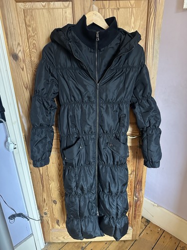 Zara black longline quilted