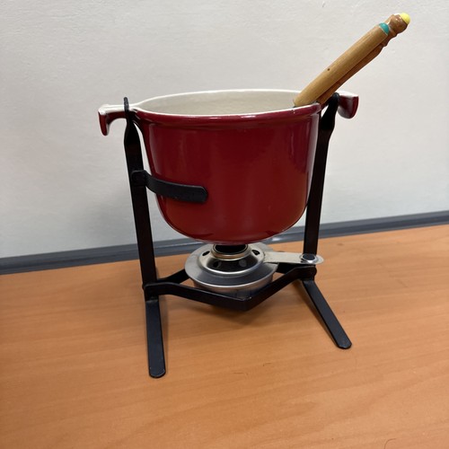 Green creuset fondue with - fondue,